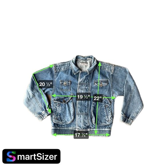 Vtg Mileage Denim Bomber Jacket Womens 12 Field Barn Military Chore Pockets 80s - Picture 2 of 7